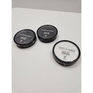 Lot of 3 - Wet n Wild Paint Pot Peintures- 2 black, 1 white